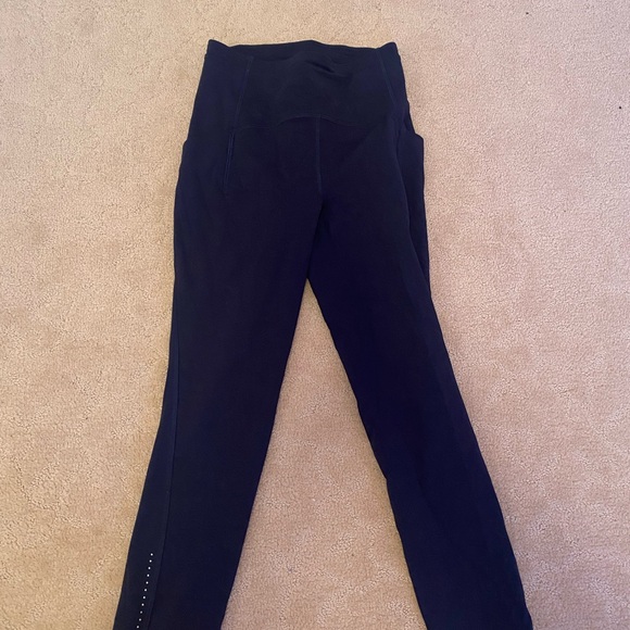 Lululemon Athletica Navy Fast and Free Leggings - Picture 2 of 4